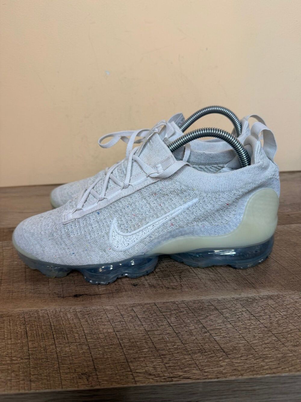 Nike Air Vapormax 2021 Flyknit Phantom White Women's Shoes Sz 9.5 DJ9975-001